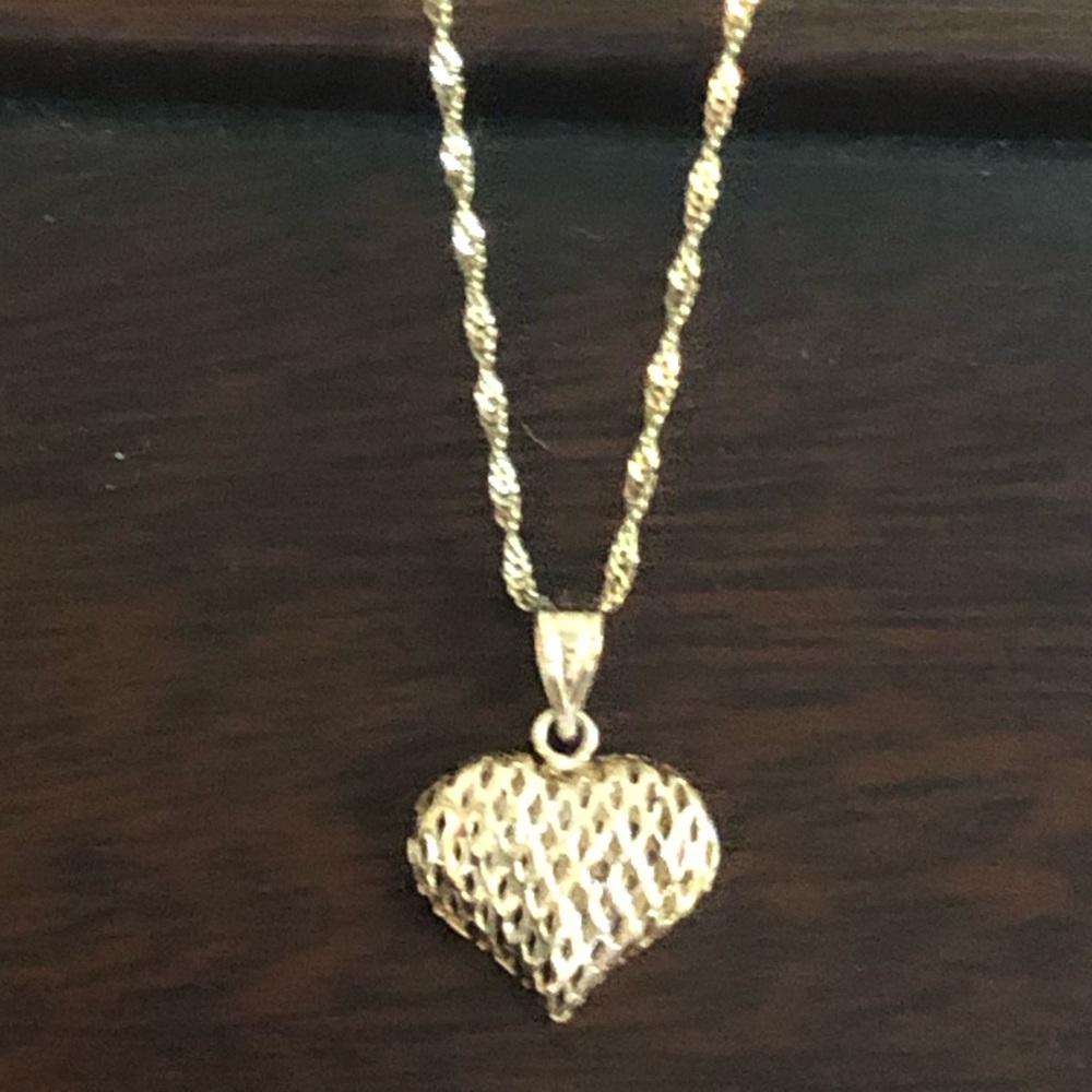 💥REAL 14K NECKLACE WITH HEART PENDANT💥